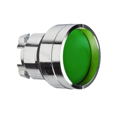 [Imagem CABEÇOTE PARA BOTÃO Ø22MM METÁLICO GUARDA ALTA RETORNO POR MOLA VERDE ZB4BA36 SCHNEIDER]
