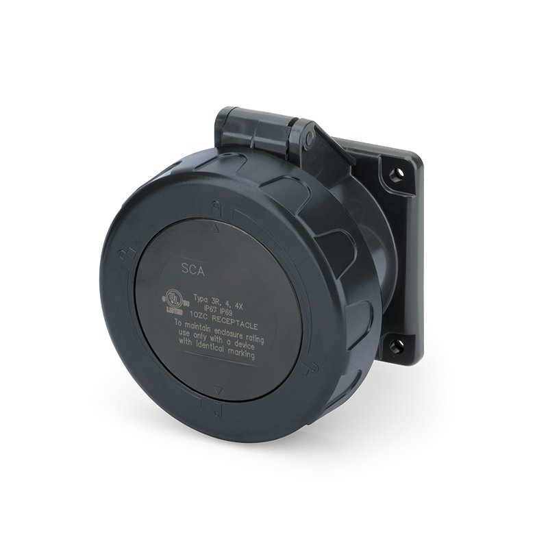 [Imagem do produto TOMADA FIXA  20A 3P 4W 5H IP67 3Ø600V SCA420R5W SCAME]