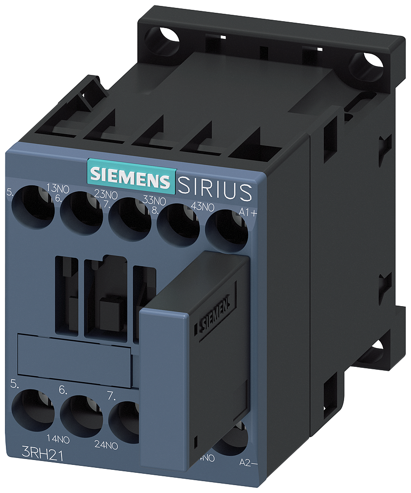 CONTATOR AUXILIAR DE ACOPLAMENTO 4NA DC24V S00 LIGAÇÃO COM PARAFUSO COM 3RH21401WB40 SIEMENS