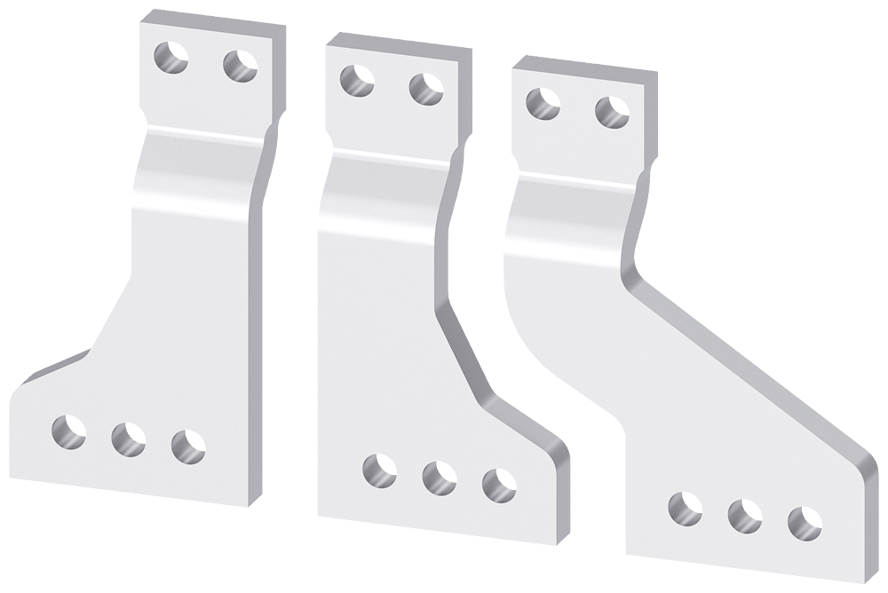 [Imagem LADO FRONTAL, PEÇAS DE CONEXÃO PRINCIPAL EXPANDIDAS PARA MONTAR À FRENTE. 3VW90110AL75 SIEMENS]