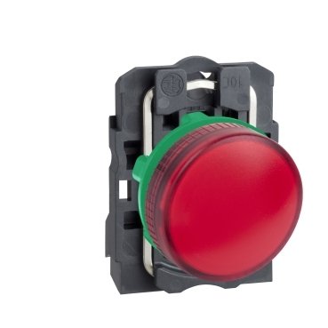 [Imagem SINALIZADOR MODULAR Ø22MM PLÁSTICO PARA LÂMPADA BA9S, VERMELHO, =250V XB5AV64 SCHNEIDER]