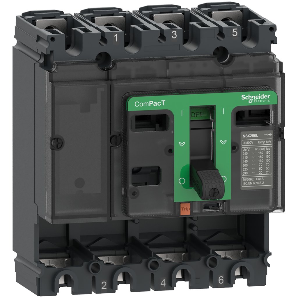 [Imagem do produto ESTRUTURA DISJUNTOR NSX250F TETRAPOLAR C25F4 SCHNEIDER]