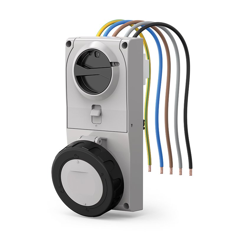 [Imagem TOMADA DE EMBUTIR COM FUSÍVEL 3P+N 32A 5H 408.32877 SCAME]