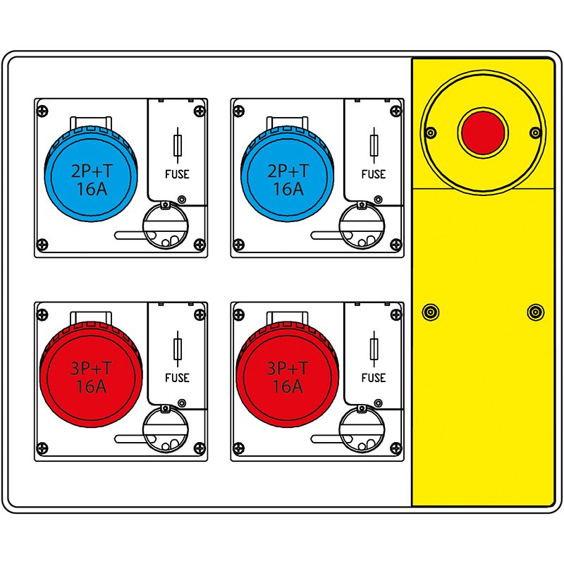 [Imagem do produto TERMINAL MBOX2 + PARADA DE EMERGÊNCIA COM FUSÍVEL 656.5924-008 SCAME]