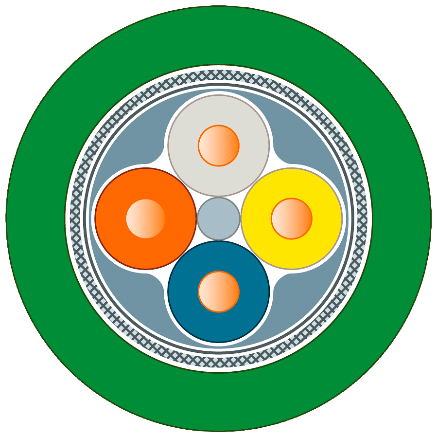 [Imagem CABO GP IE FC TP 4 FIOS CAT5E 100M Ø6,5MM BLINDADO 6XV18402AT10 SIEMENS]