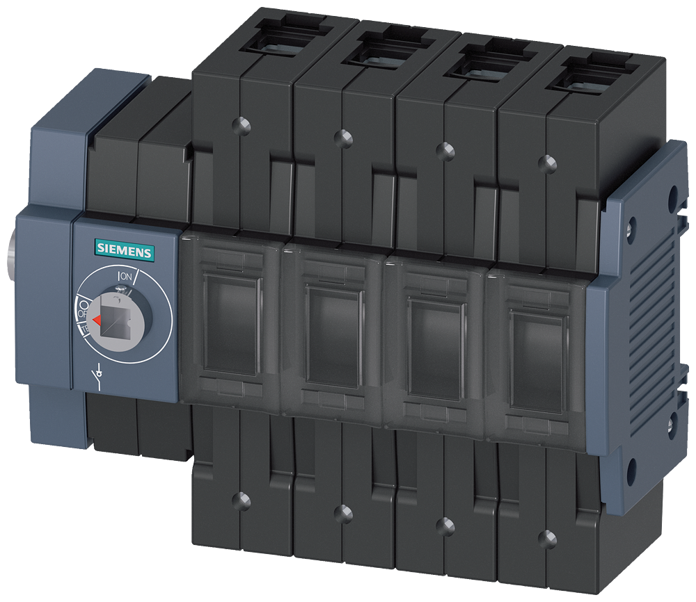 SECCIONADOR DE CORTE EM CARGA 125A TAM. 2 DE 4 POLOS ACIONAMENTO LATERAL ES 3KD32442NE100 SIEMENS