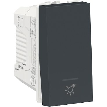 [Imagem MODULO PULSADOR MINUTERIA 10A 250V 1M GR S70117694 SCHNEIDER]