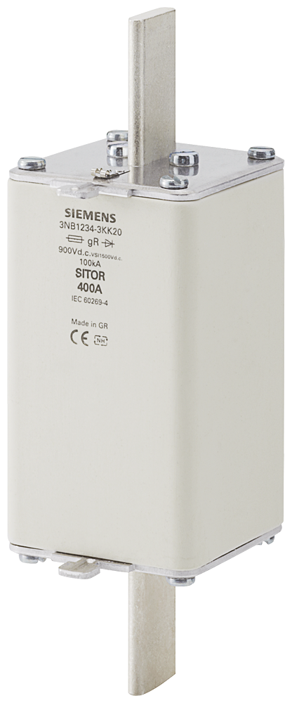 ELEMENTO DE FUSÍVEL SITOR COM CONTATOS DE FACA NH2L IN: 400 A GR UN CC: 3NB12343KK20 SIEMENS