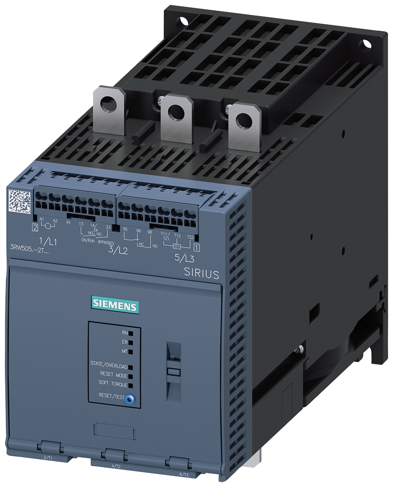 CHAVE DE PARTIDA SUAVE SIRIUS 200-600 V 143 A AC 110-250 V TERMINAIS D 3RW50552TB15 SIEMENS