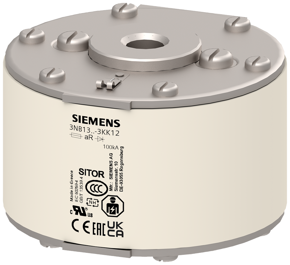ELEMENTO DE FUSÍVEL SITOR 630A AR 900V CC/1250V VSI 1000V CC UL @MBC 8XIN 3NB13423KK12 SIEMENS