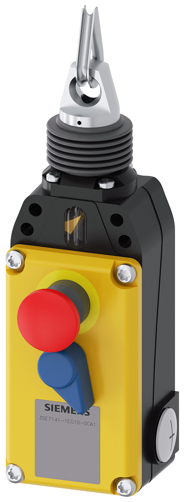 [Imagem do produto COMUTADOR ACIONADO POR CABO COM PARADA DE EMERGÊNCIA, 3X M20X1,5, 1NA+3NF, EN... 3SE71411EG100CA1 SIEMENS]