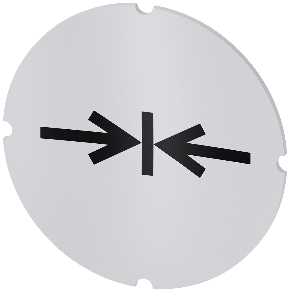 [Imagem do produto PLACA EMBUTIDA PARA BOTÃO DE PRESSÃO ILUMINADO, REDONDO, LEITOSO, SÍMBOLO: AP 3SU19000AB710RF0 SIEMENS]