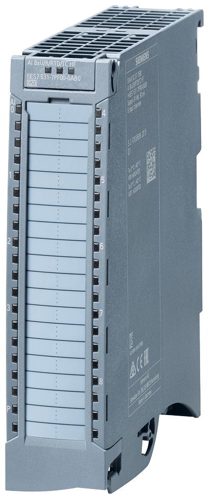 [Imagem do produto MÓDULO DE ENTRADA ANALÓGICO ET200MP 6ES75317PF000AB0 SIEMENS]