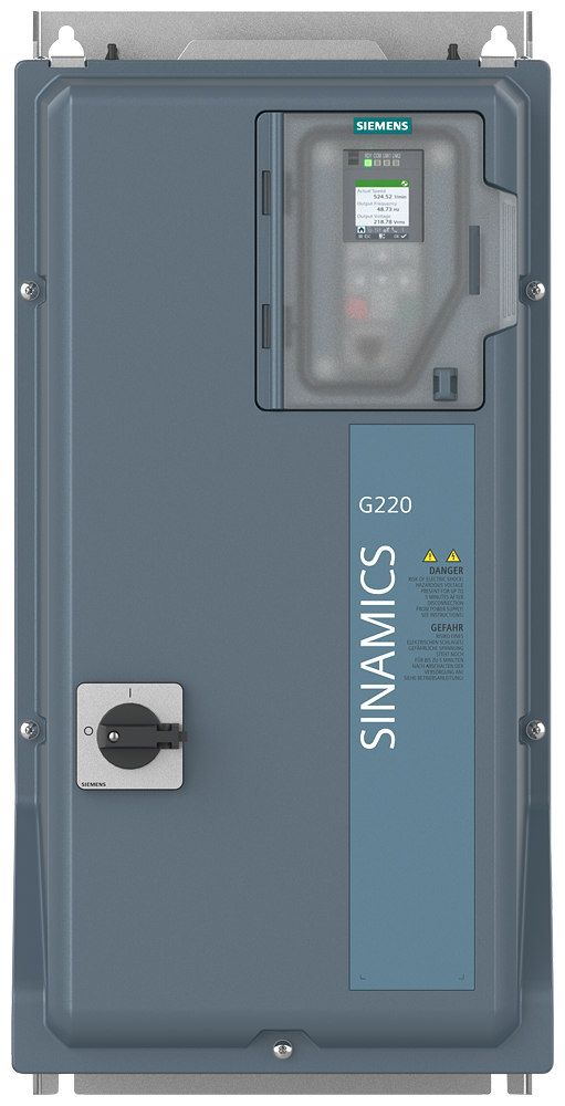 [Imagem do produto SINAMICS G220 3AC 200...240V 7.5KW/10CV IP55 / UL 12 6SL41120JP160BF0 SIEMENS]