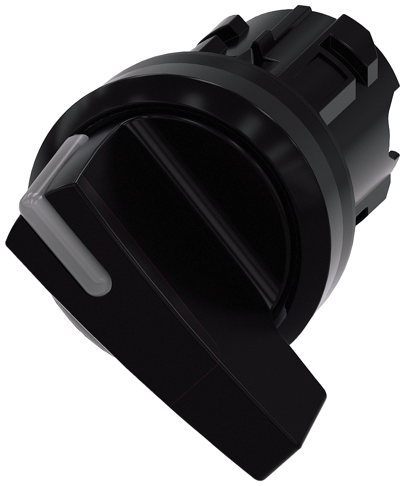 INTERRUPTOR COM MANÍPULO ILUMINÁVEL 22 MM REDONDO PLÁSTICO PRETO MANÍPUL 3SU10022CF100AA0-ZX90 SIEMENS