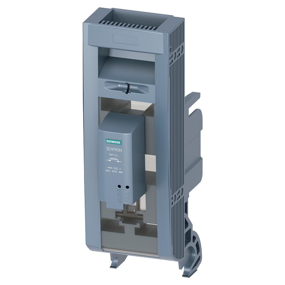 UNIDADE DO MANÍPULO COM EFM15 PARA TAMANHO NH3 DE 1 POLO CA 24 - 230V / CC 3NP19611GB43 SIEMENS