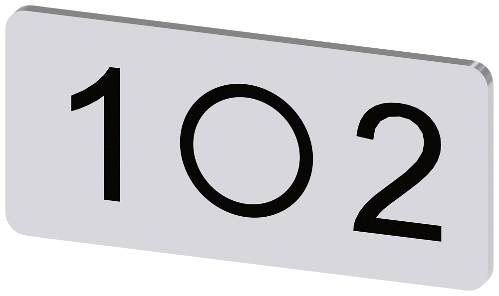 [Imagem do produto PLACA DE IDENTIFICAÇÃO 12,5X27MM, PLACA PRATA, SÍMBOLO: 1 O 2 3SU19000AC810QL0 SIEMENS]