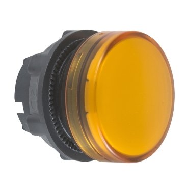 [Imagem CABEÇOTE PARA SINALIZADOR MODULAR Ø22MM PLÁSTICO PARA LÂMPADA BA9S LARANJA ZB5AV05 SCHNEIDER]