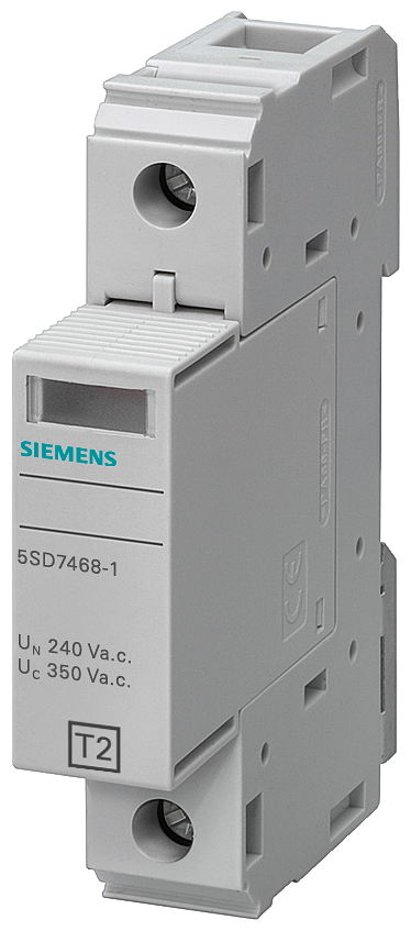 [Imagem PROTETOR CONTRA SURTOS TIPO 2 CLASSE DE REQUISITO C, UC 350V MÓDULOS DE PROTEÇÃO 5SD74610 SIEMENS]