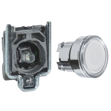 [Imagem BOTÃO 22MM METÁLICO LUMINOSO LED 24VCA C XB4BW31B3 SCHNEIDER]
