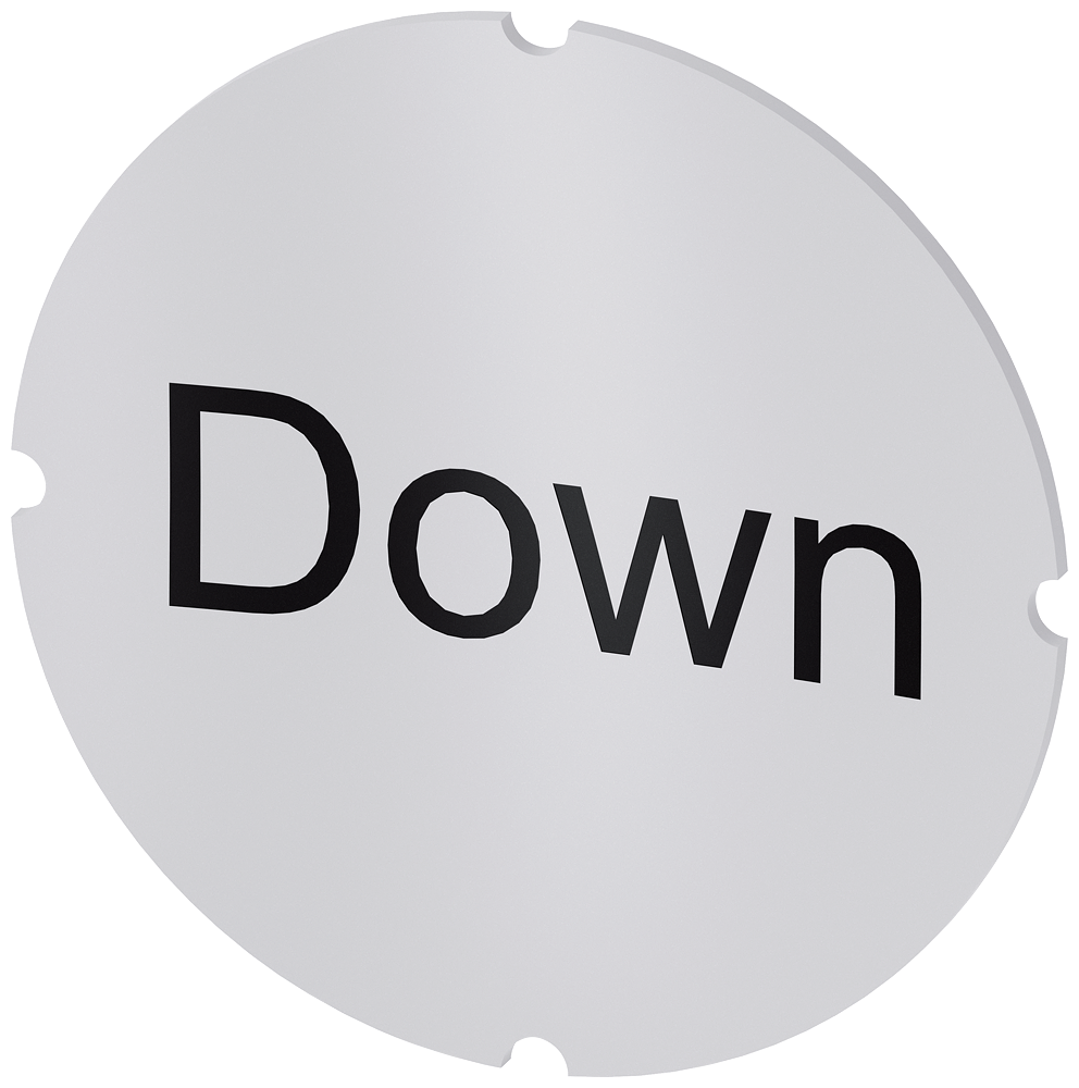 [Imagem do produto PLACA EMBUTIDA PARA BOTÃO DE PRESSÃO ILUMINADO, REDONDO, LEITOSO, INSCRIÇÃO:  3SU19000AB710DM0 SIEMENS]