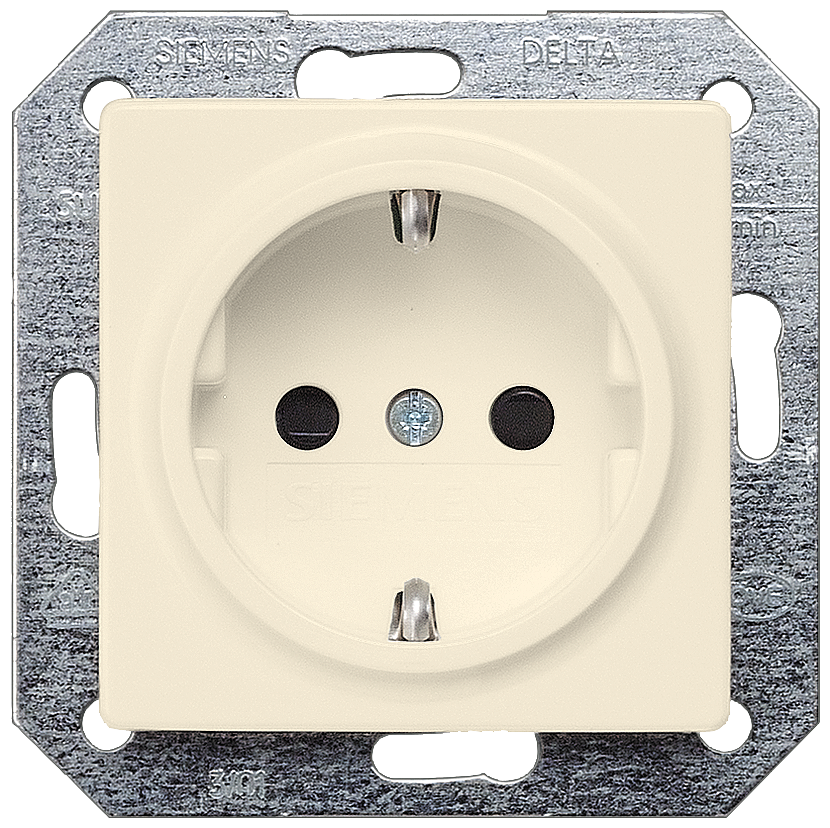 TOMADA SCHUKO COM MAIOR PROTEÇÃO CONTRA CONTATO BRANCO ELÉTRI 5UB15580KK SIEMENS