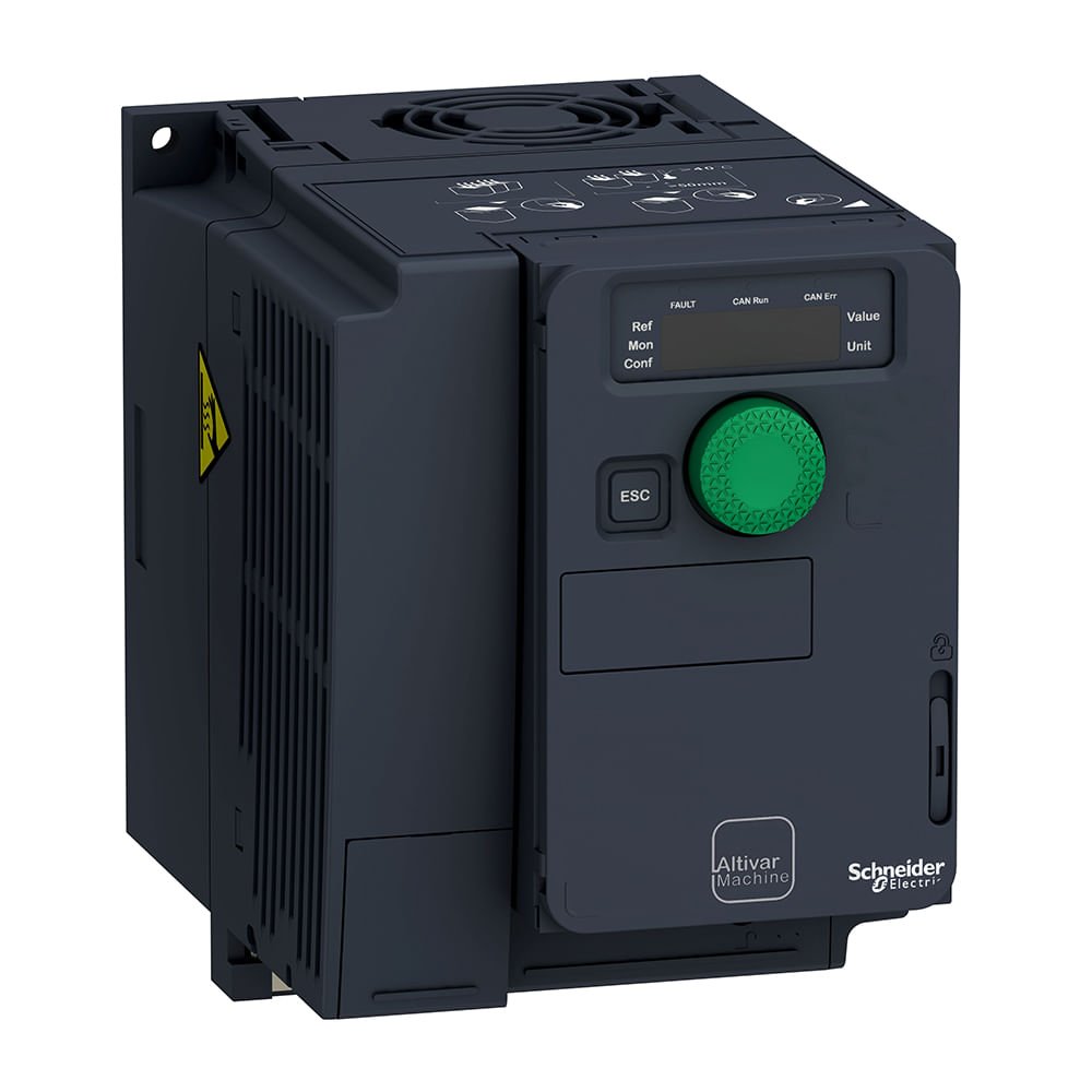 [Imagem INVERSOR DE FREQUÊNCIA TRIFÁSICO 0.37KW 1.5A 380/500V 50/60HZ ATV320U04N4C SCHNEIDER]