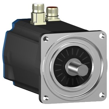 [Imagem SERVOMOTOR DE BAIXA INÉRCIA COM 100MM DE FLANGE 5.8 NM/4000 RPM MONO VOLTA EIXO CHAVEADO SEM FREIO CONECTOR RETO IP 65/IP 67 BSH1002P31A1A SCHNEIDER]