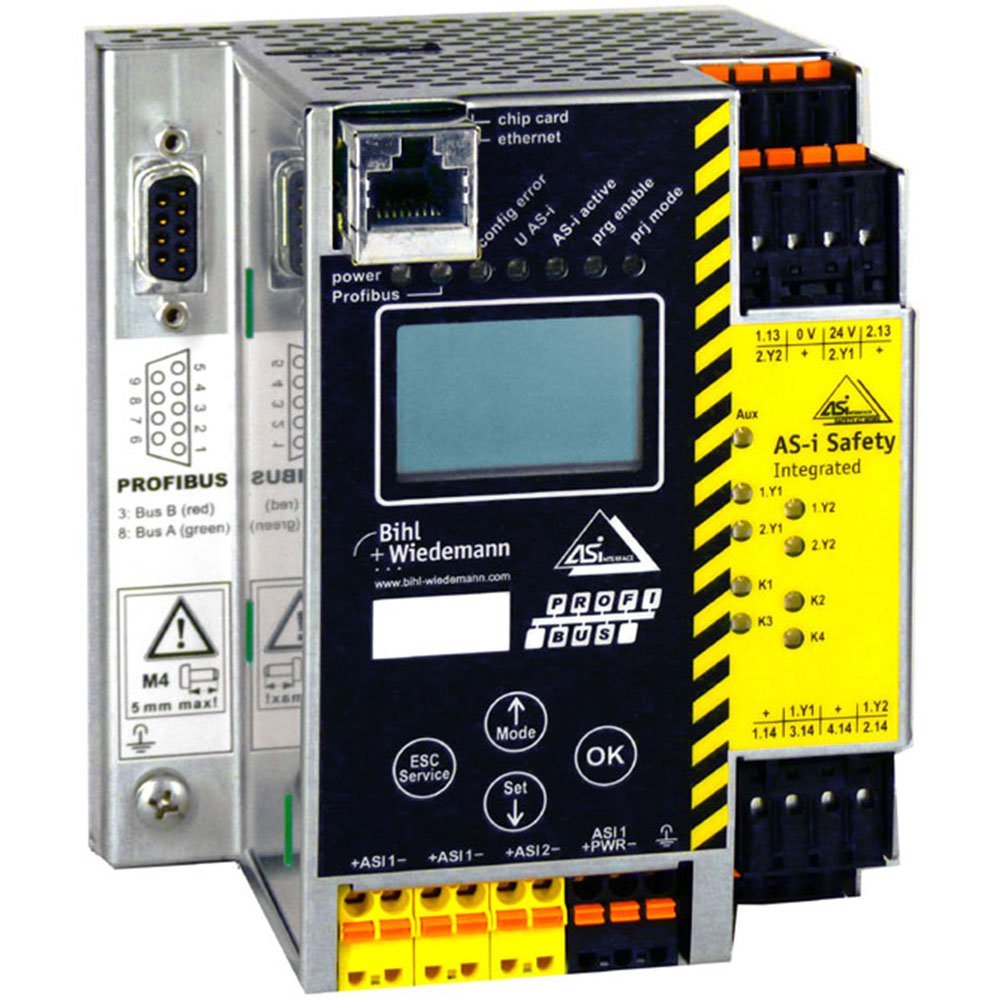 [Imagem do produto GATEWAY PROFIBUS AS-I 3.0 MONITOR SEGURANÇA 2 MESTRES AS-I BWU2202 BIHL+WIEDEMANN]