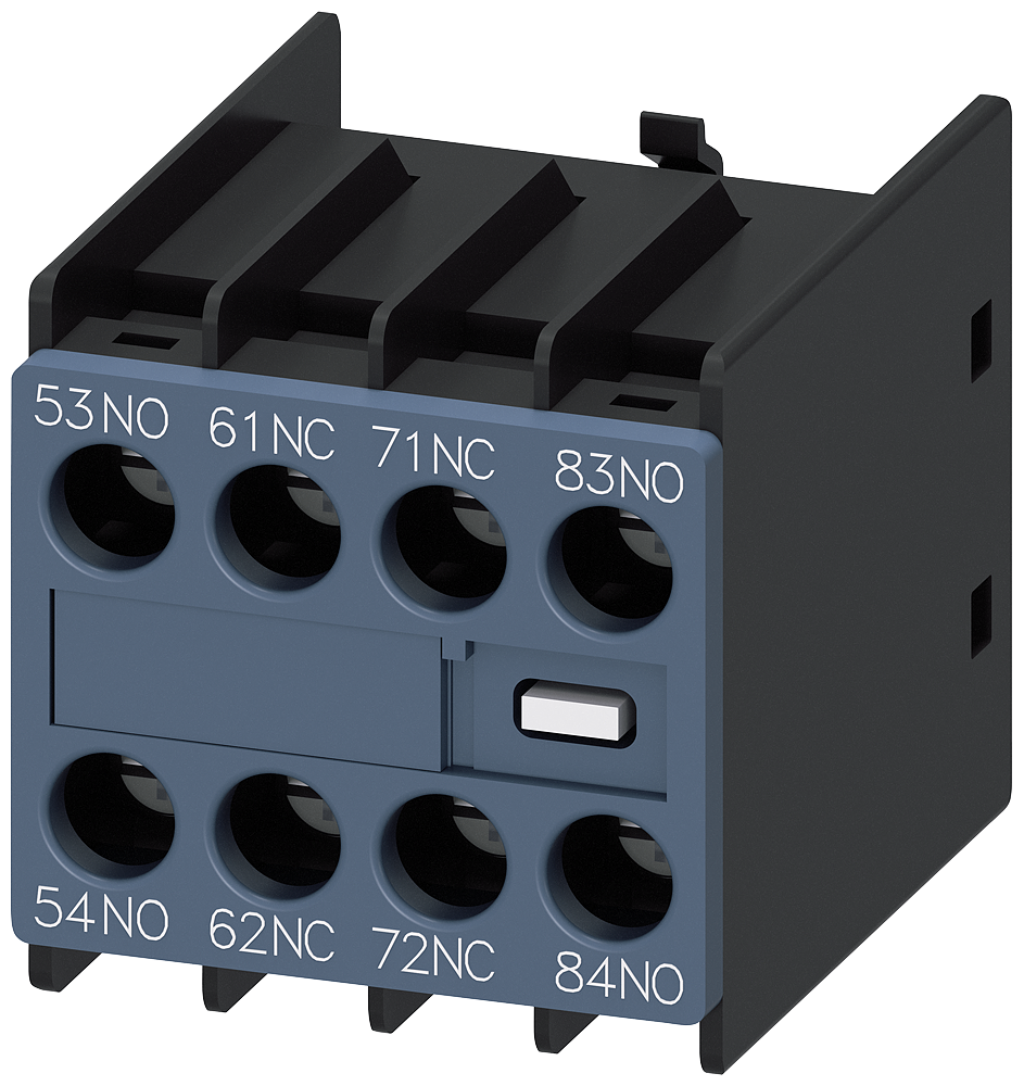 INTERRUPTOR AUXILIAR NO LADO FRONTAL 2 NA + 2 NF 53/54 61/62 71/72 83/8 3RH29111GA22-ZX95 SIEMENS