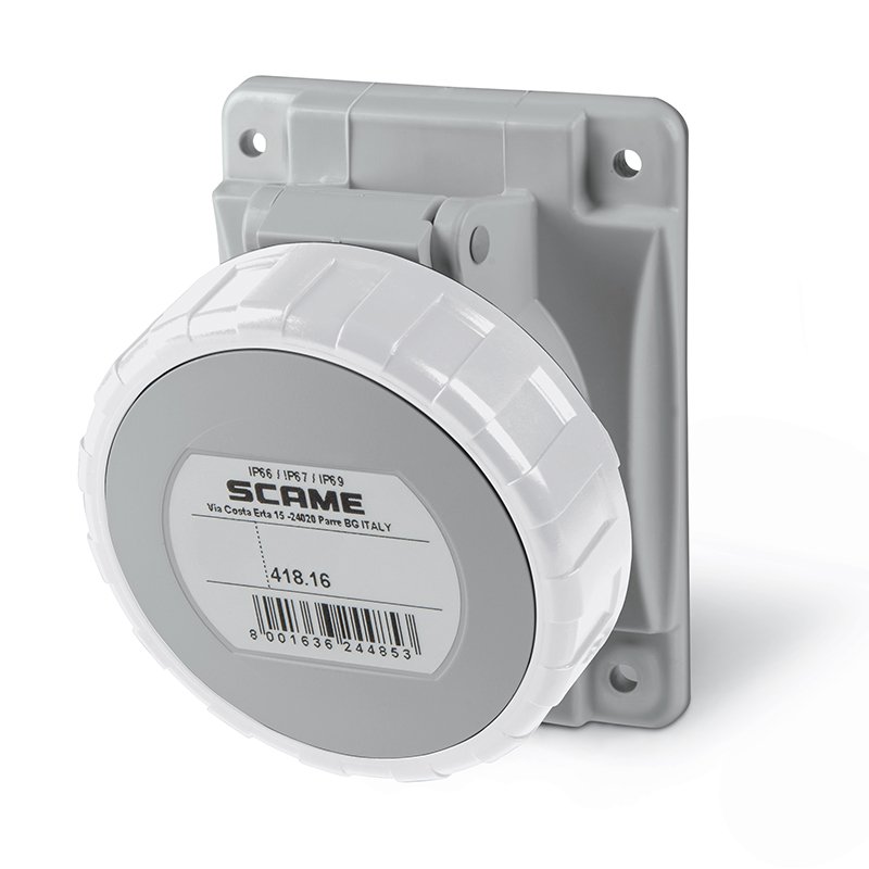 [Imagem do produto TOMADA FIXA  2P+T IP66/IP67 16A 3H 418.16634 SCAME]