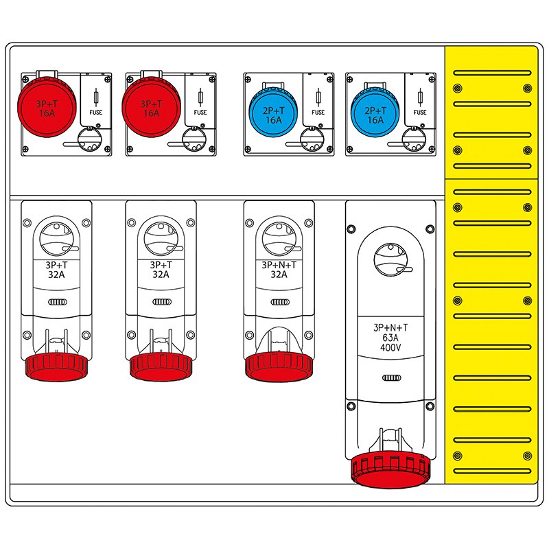 [Imagem do produto QUADRO DE DISTRIBUIÇÃO MBOX5 COM BLOCO DE TERMINAIS DE TOMADA COM FUSÍVEL 658.6058-078 SCAME]