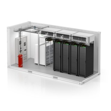 [Imagem do produto EASY ALL IN ONE CONTAINER 27KW 4 RACK 1XELECTRICAL FEED 2XUPS OVERHEAD DX 400V PFMICU027F1R004BD SCHNEIDER]