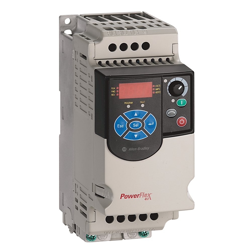 [Imagem INVERSOR DE FREQUÊNCIA MONOFÁSICO 0,75KW 4,2A 240VCA POWERFLEX 4M 22FA4P2N103 ROCKWELL ALLEN BRADLEY]