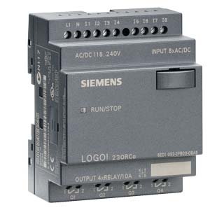 [Imagem CONTROLADOR LÓGICO 8E/4S DIG 230V RELÉ LOGO 230RCO 6ED10522FB000BA6 SIEMENS]
