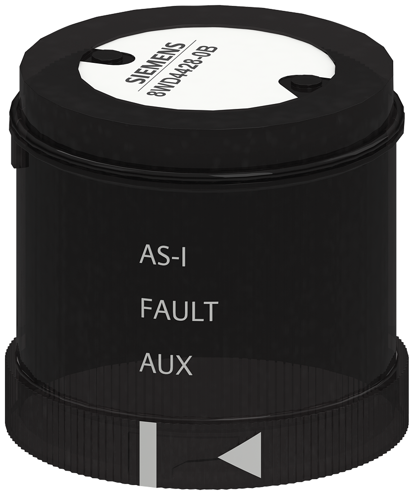 [Imagem do produto MÓDULO INTERFACE COLUNA LUMINOSA 20 30VCC PRETO 8WD44280BD SIEMENS]