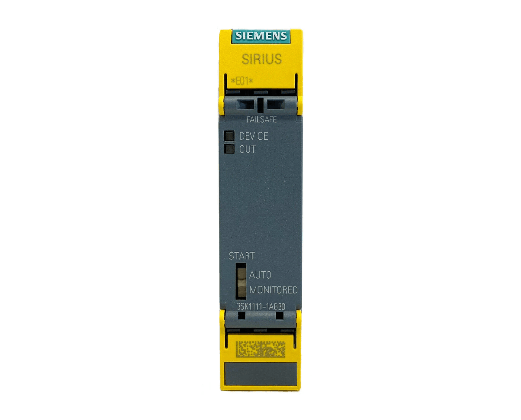 [Imagem RELÉ DE SEGURANÇA BÁSICO 3NA+1NF 24VCA/CC SIRIUS 3SK11111AB30 SIEMENS]