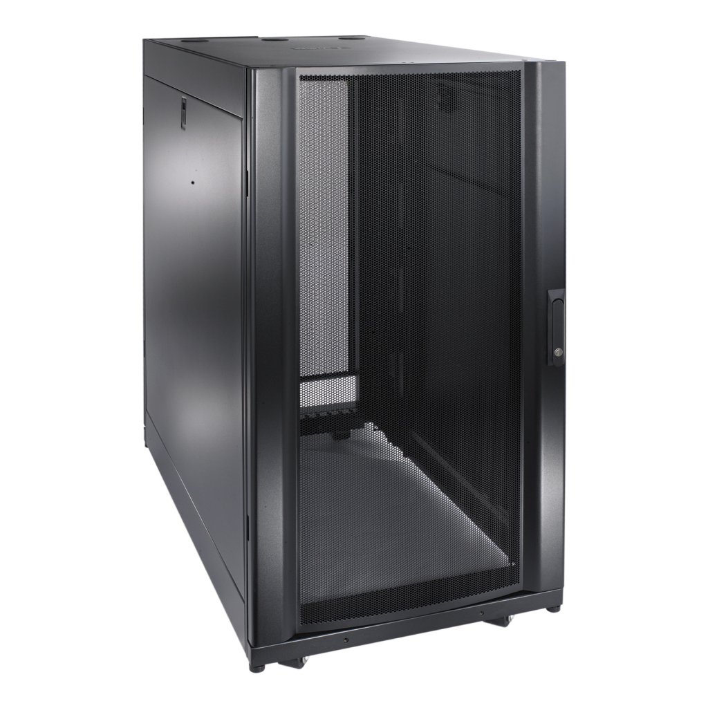 [Imagem INVÓLUCRO PARA SERVIDORES NETSHELTER SX DA APC 24 U 600 MM X 1070 MM COM PAINÉIS LATERAIS PRETO AR3104 SCHNEIDER]