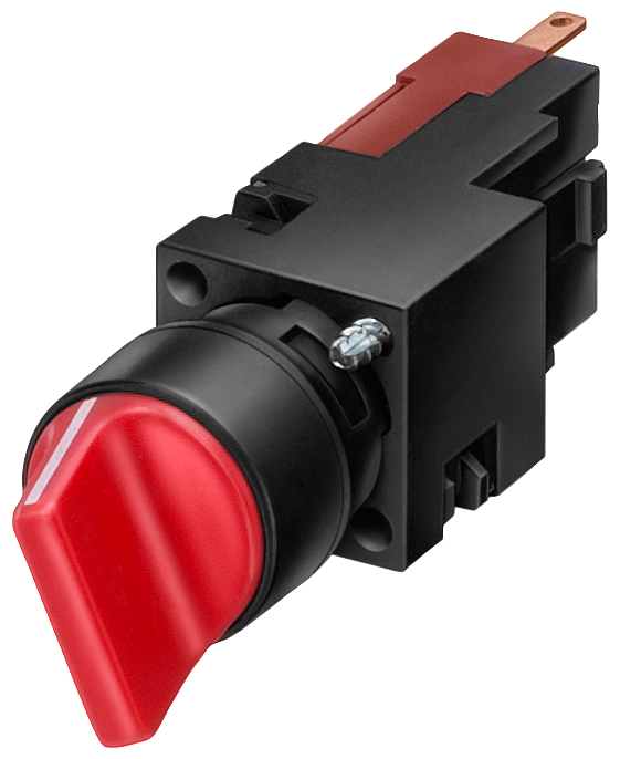 INTERRUPTOR COM MANÍPULO 16MM REDONDO PLÁSTICO BRANCO 3SB22102DG01 SIEMENS