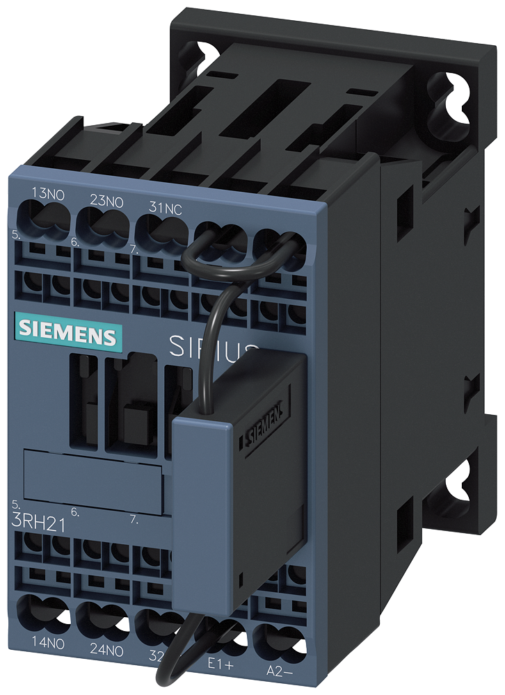 [Imagem do produto CONTATOR AUXILIAR 2NA+1NF 24VCC COM SUPRESSOR 3RH21222KB400LA0 SIEMENS]