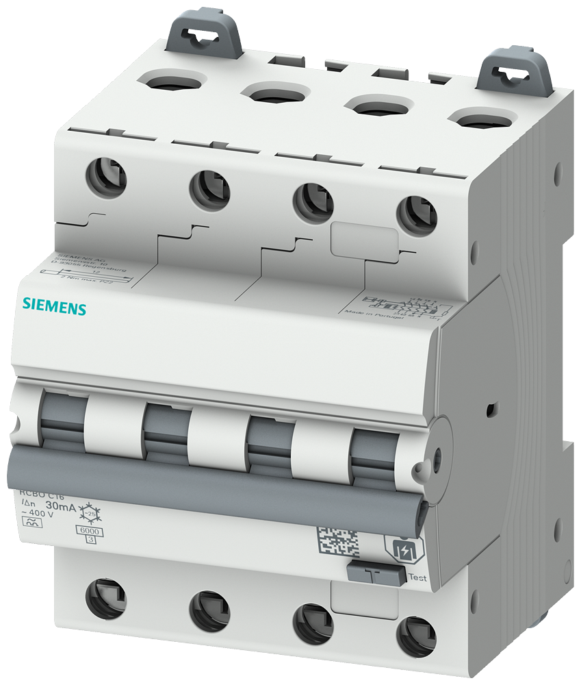 DISJUNTOR DIFERENCIAL/DE POTÊNCIA 6 KA 4P TIPO A 30 MA B-CHAR IN: 32A UN 5SU13466FP32 SIEMENS