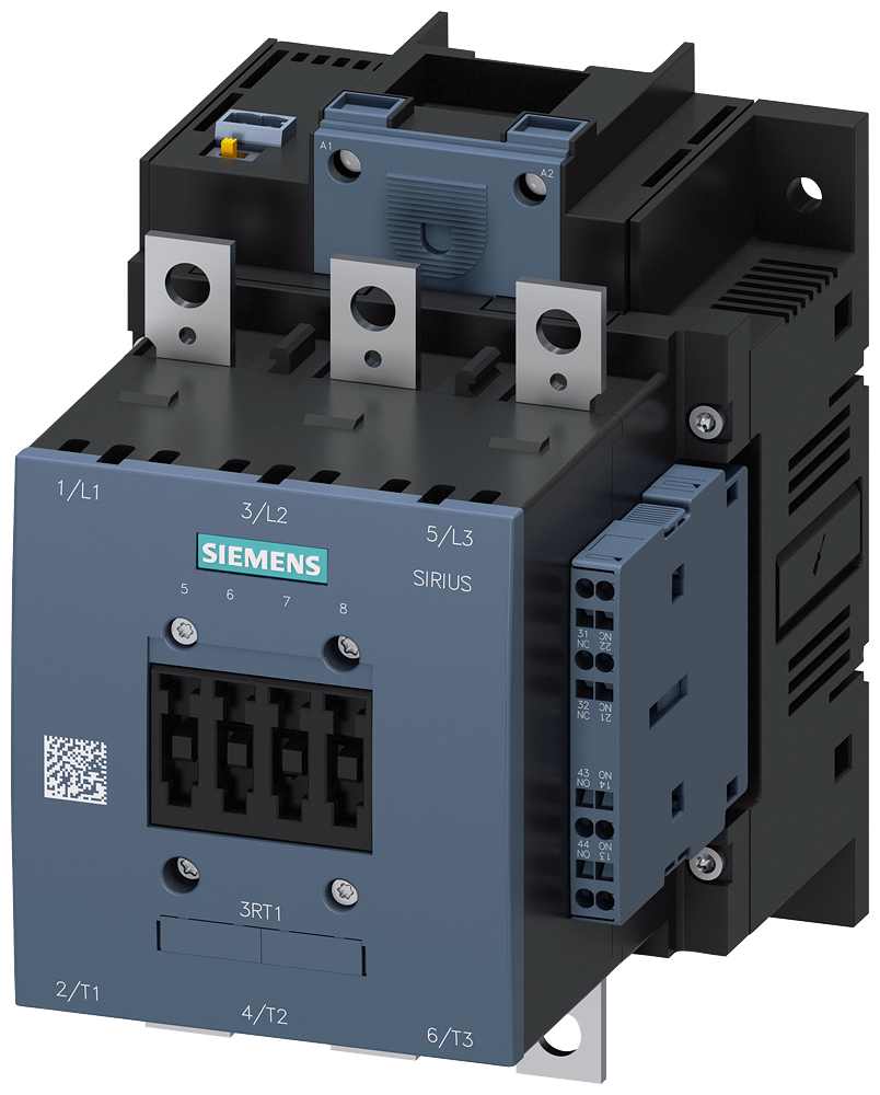 [Imagem do produto CONTATOR AC3:115A 200-277VUC PLC-IN 3RT10546NP380PA5 SIEMENS]
