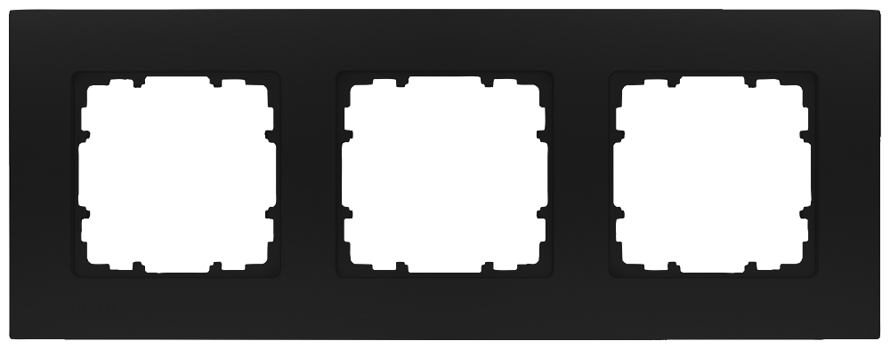 MOLDURA MIRO PLÁSTICO PRETO SUAVE 3X 5TG11130SB SIEMENS