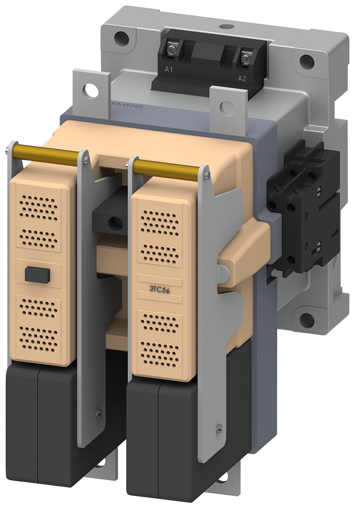 [Imagem do produto CONTATOR TAMANHO 12, DE 2 POLOS CC-3 E 5, 400 A INTERRUPTOR AUXILIAR 22 (2 NO 3TC56170BK1 SIEMENS]