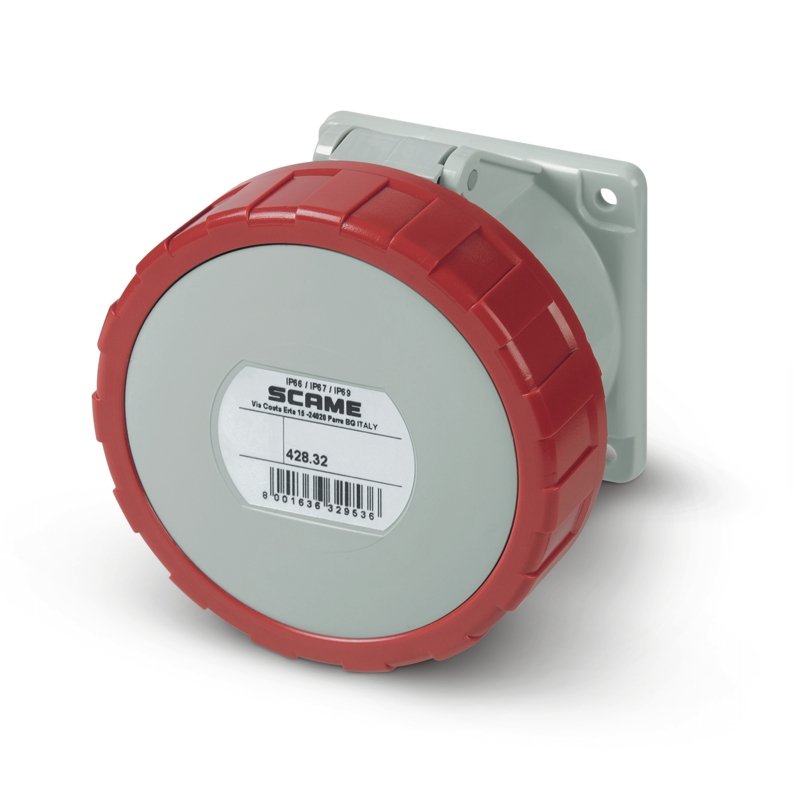 [Imagem do produto TOMADA DE EMBUTIR IP66/IP67 3P+T 32A 6H 428.3266 SCAME]