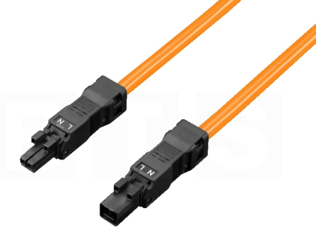 [Imagem CABO DE CONEXAO PASSAGEM 1000MM LARANJA 2 POLOS 2500450 RITTAL]