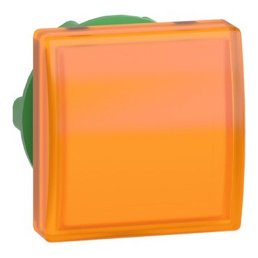 [Imagem CABEÇOTE PARA SINALIZADOR MODULAR Ø22MM PLÁSTICO QUADRADO PARA LED INTEGRAL LARANJA ZB5CV053 SCHNEIDER]