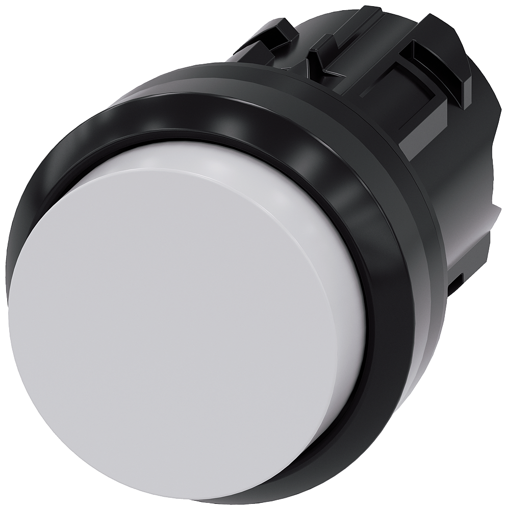 BOTÃO 22 MM REDONDO PLÁSTICO BRANCO BOTÃO DE PRESSÃO ALTO RE 3SU10000BB600AA0-ZY13 SIEMENS