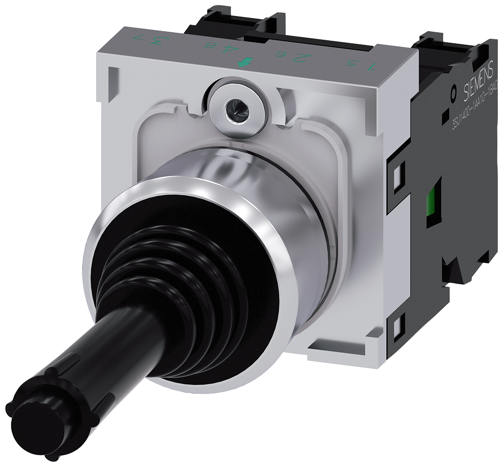 INTERRUPTOR MESTRE 22MM REDONDO METAL ALTO BRILHO PRETO 1NA 1NA 3SU11507BC881NA0 SIEMENS