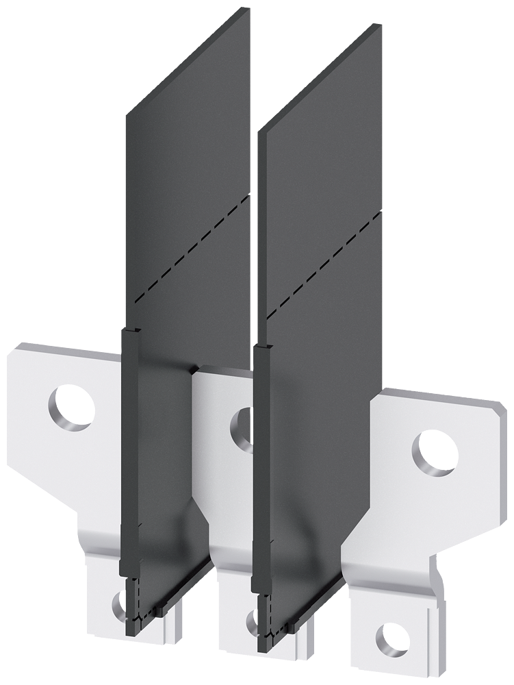 [Imagem ALARGAMENTO DE CONEXÃO LADO FRONTAL 3 PEÇAS ACESSÓRIOS PARA: 3VA10/11 3VA91530QC00 SIEMENS]